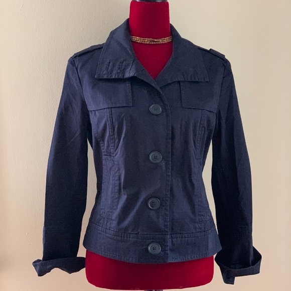 ⭐️HOST PICK⭐️ Talbots Petite Stretch Navy Jacket - Picture 14 of 15